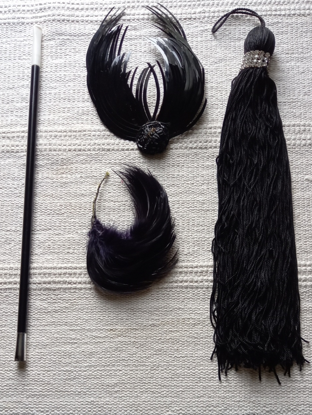 1920's Flapper Halloween Accessories Black